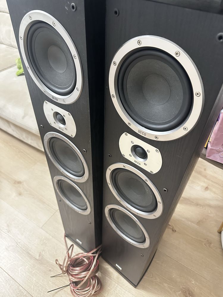 Zestaw naglosnieniowy Jamaha Amplituner RX-V592RDS kolumny Heco Victa