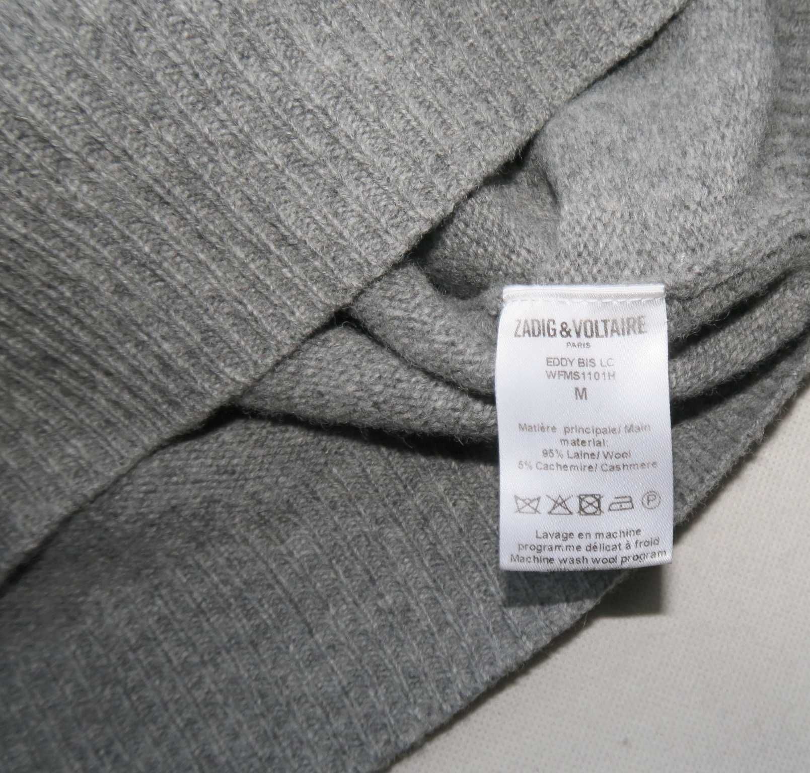 Zadig&Voltaire wełniany sweter z kaszmirem premium M