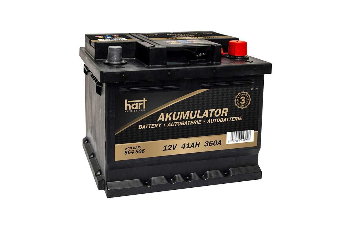 Akumulator hart premium 41ah 360a Trzy lata gwarancji