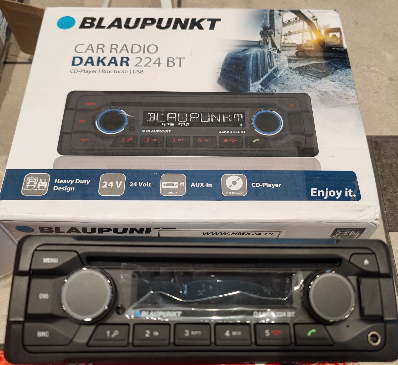 Blaupunkt Dakar 224BT nowe radio 24V CD MP3 wma Bluetooth mikrofon