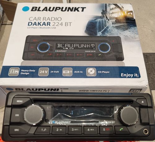 Blaupunkt Dakar 224BT nowe radio CD MP3 wma Bluetooth mikrofon pilot