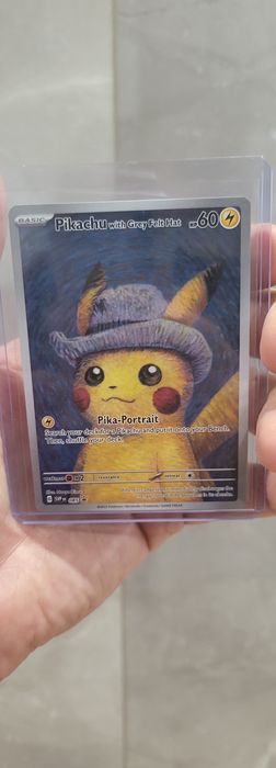 Pikachu with grey felt hat Pokemon (kapelusznik)