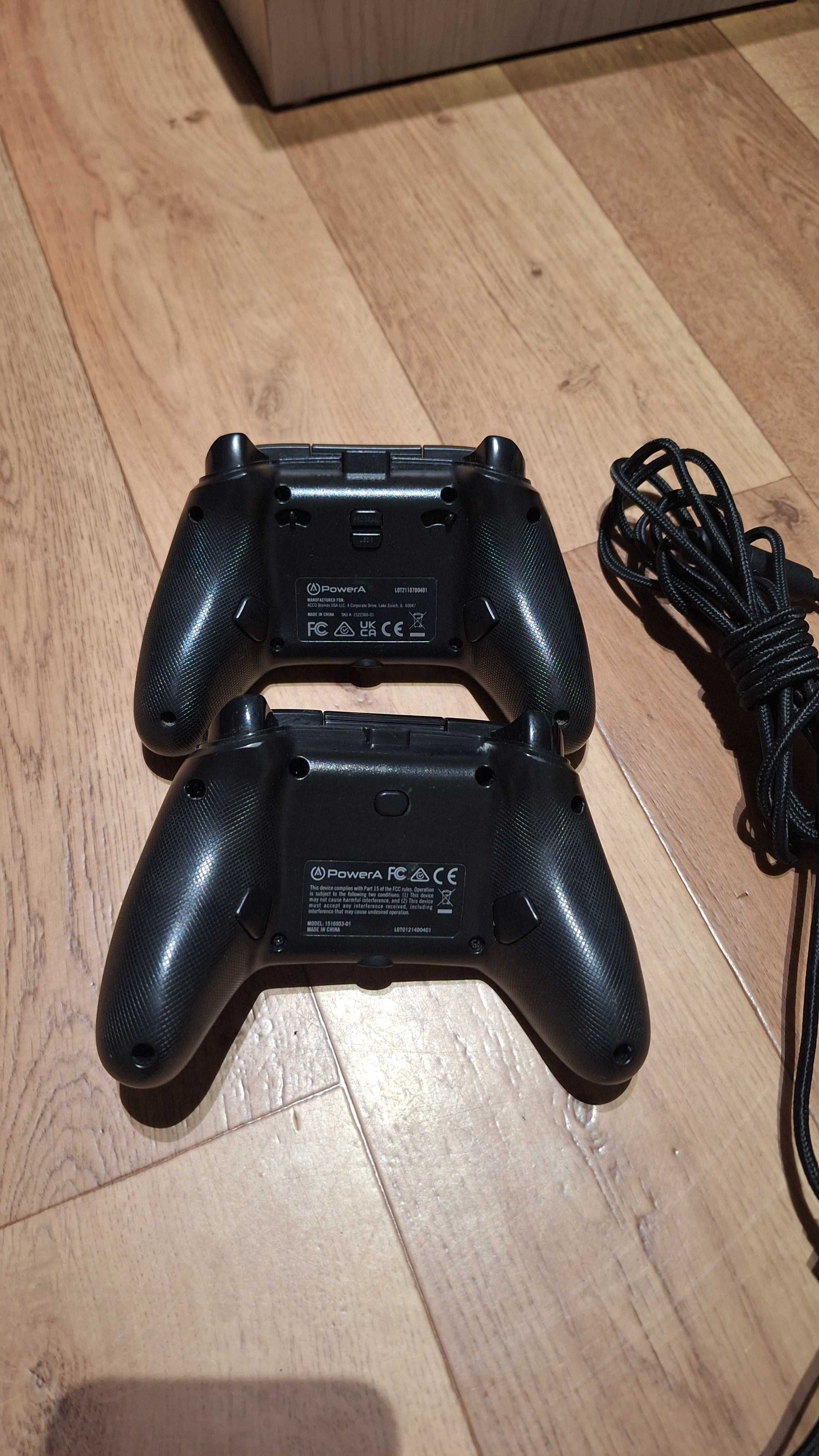 Pady przewodowe PowerA czarne do xbox one series PC komplet