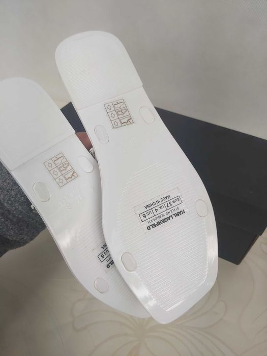 Nowe klapki KARL LAGERFELD białe 37