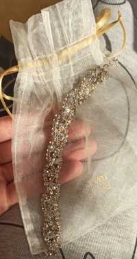 Biżuteria ślubna bijou brigitte posrebrzana kolczyki bransoletka