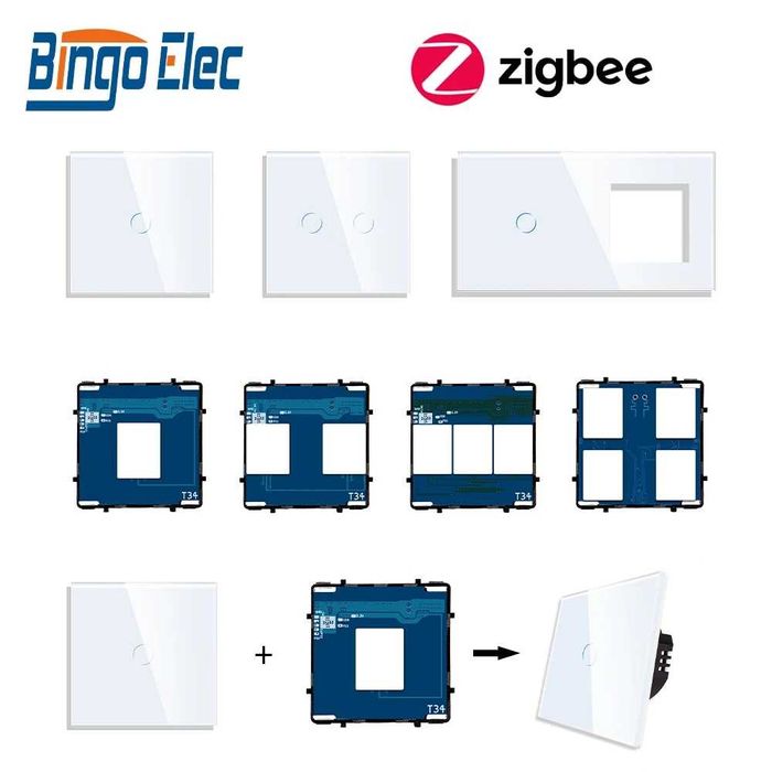 Сенсорний вимикач Zigbee (дві кнопки)