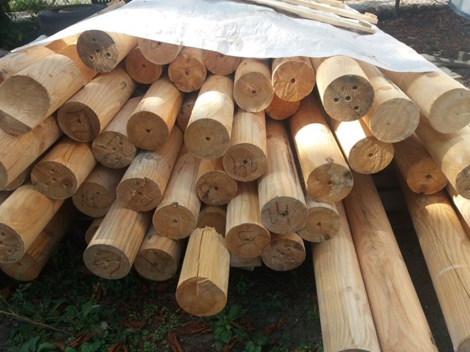 SPRZEDAM : bale drewniane toczone - średnica 16 cm tylko po 49 zł za m