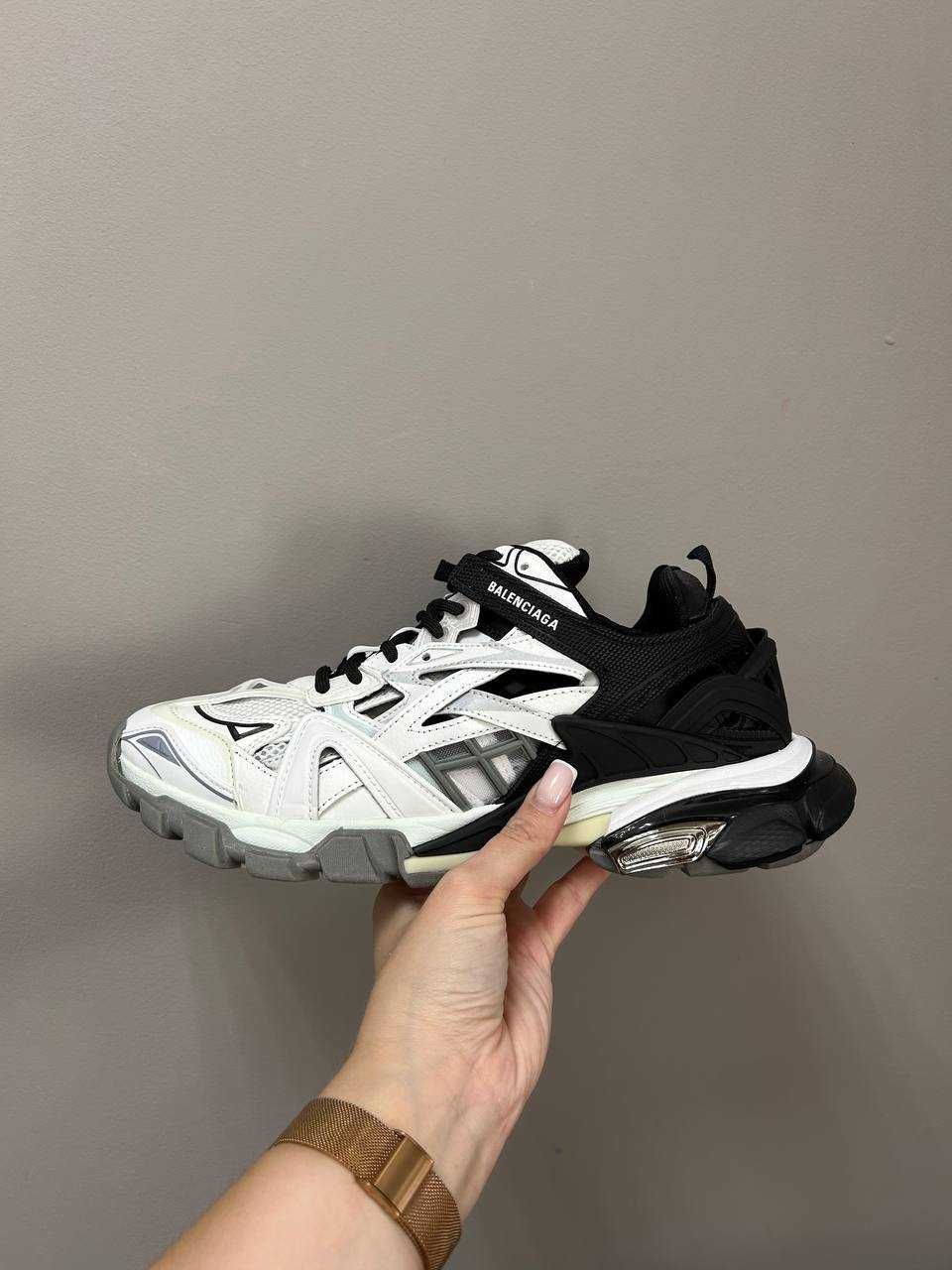 Мужские кроссовки Balenciaga Track 2 Black&White Premium. 41-45