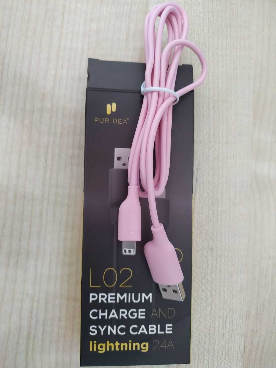 Кабель iPhone/iPod/iPad PURIDEA Lightning 1.2м L02 - Pink