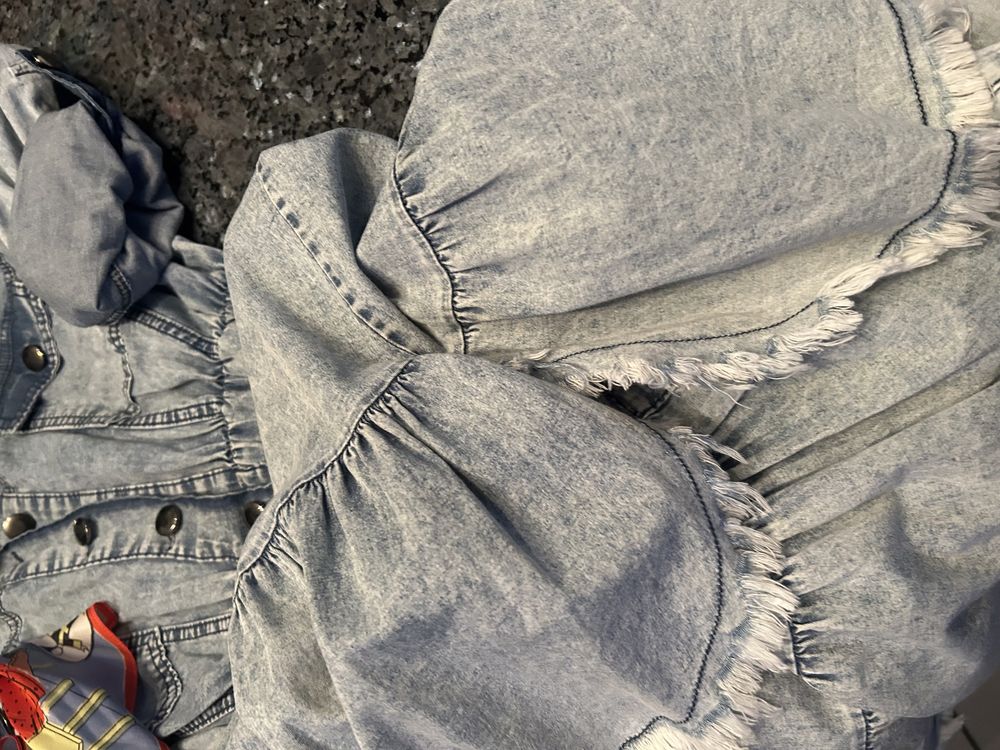 Świetna sukienka jeans My Still z apaszką. r.M/L