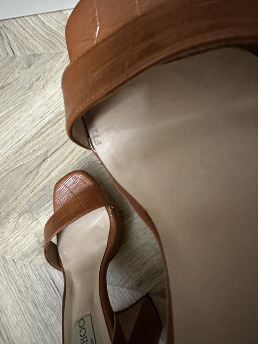 Босоніжки на каблуку - платформі , натуральна шкіра jimmy choo