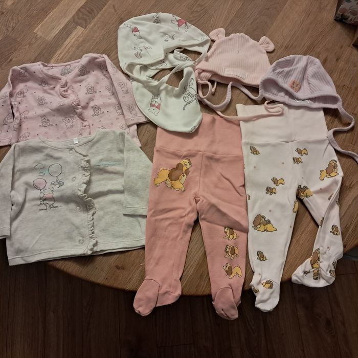 Kaftanik plus śpioszki 56cm  Pakiet