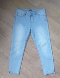 Vintage niebieskie jeansy  spodnie jeansowe z wysokim stanem 40 42 L