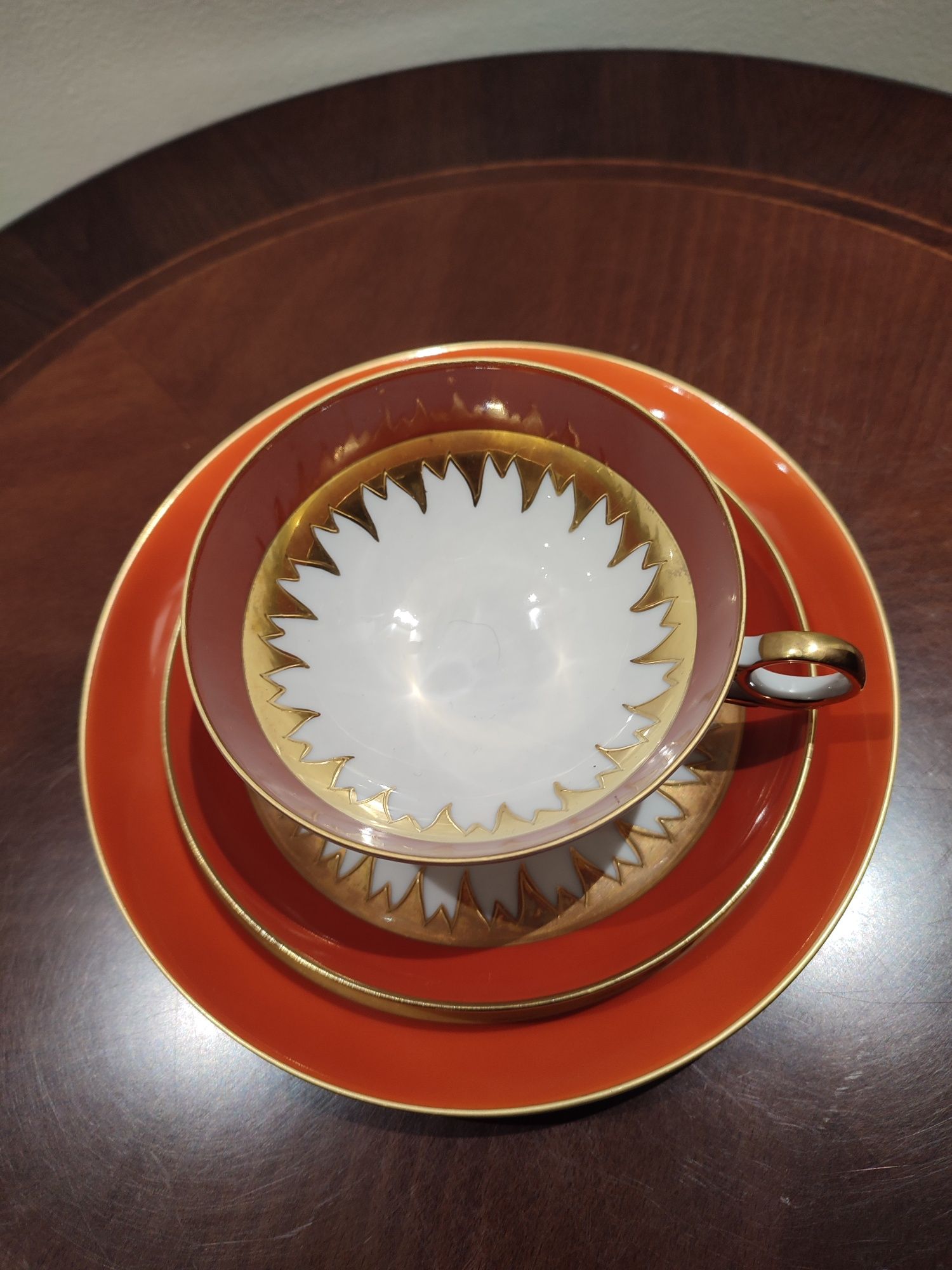 Śliczne stare trio porcelana Wallendorf