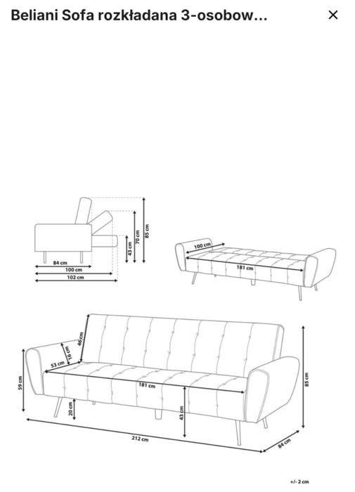 Sofa prawie nowa