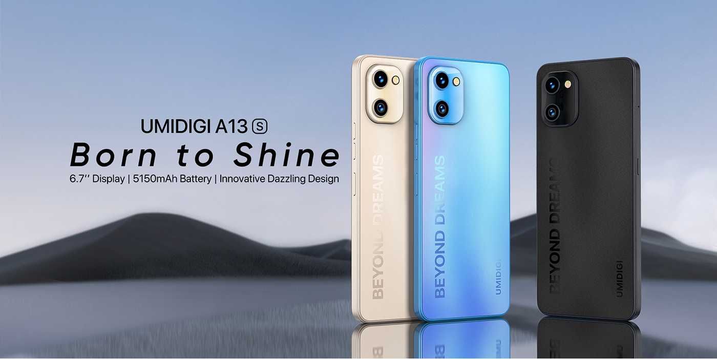 Смартфон Umidigi A13S - 6.7 дюйм память 4/32Gb - 16/8Мрх - 5150мАч