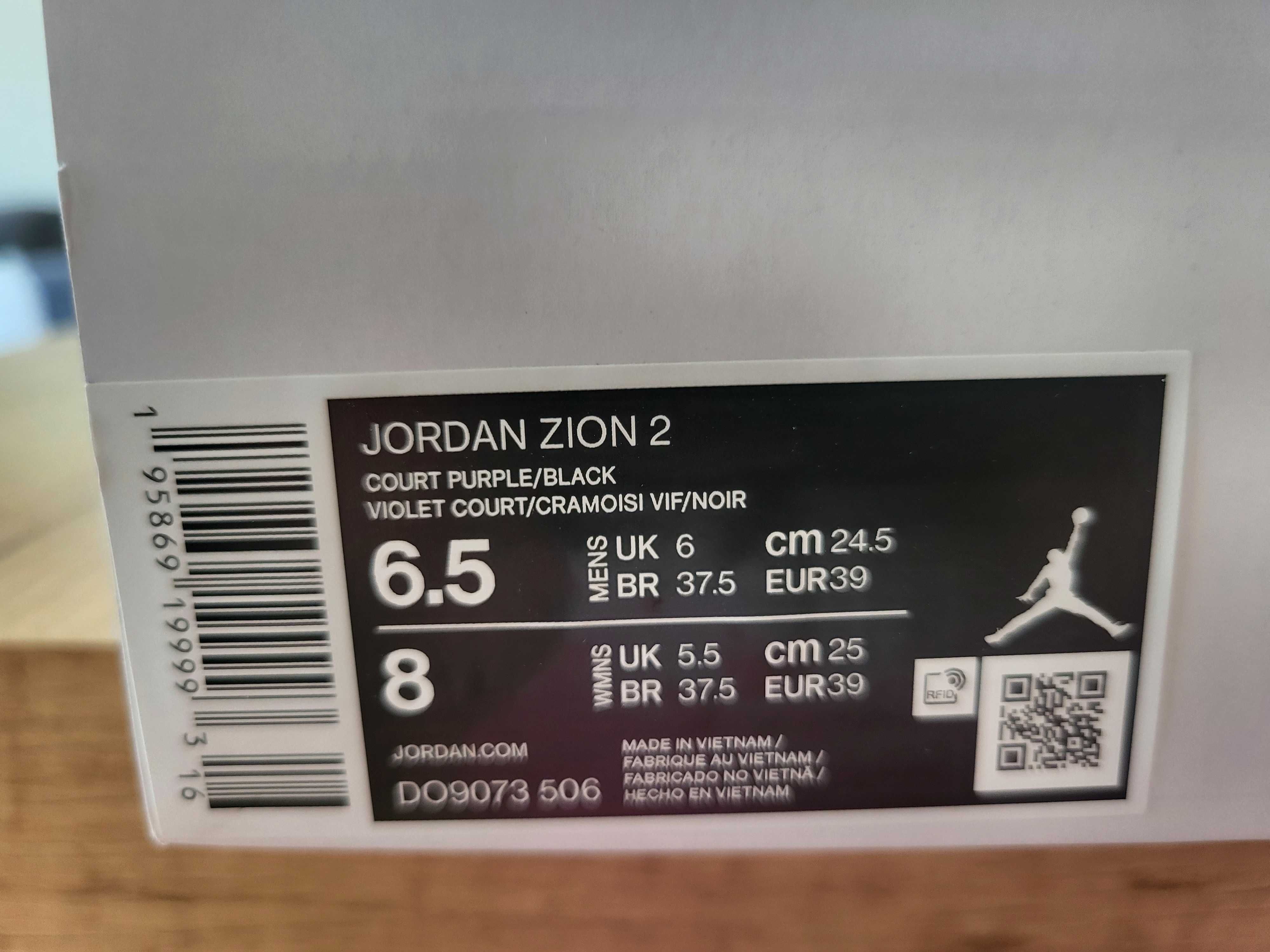 Buty Nike Jordan Zion 2 rozmiar 39 i 38
