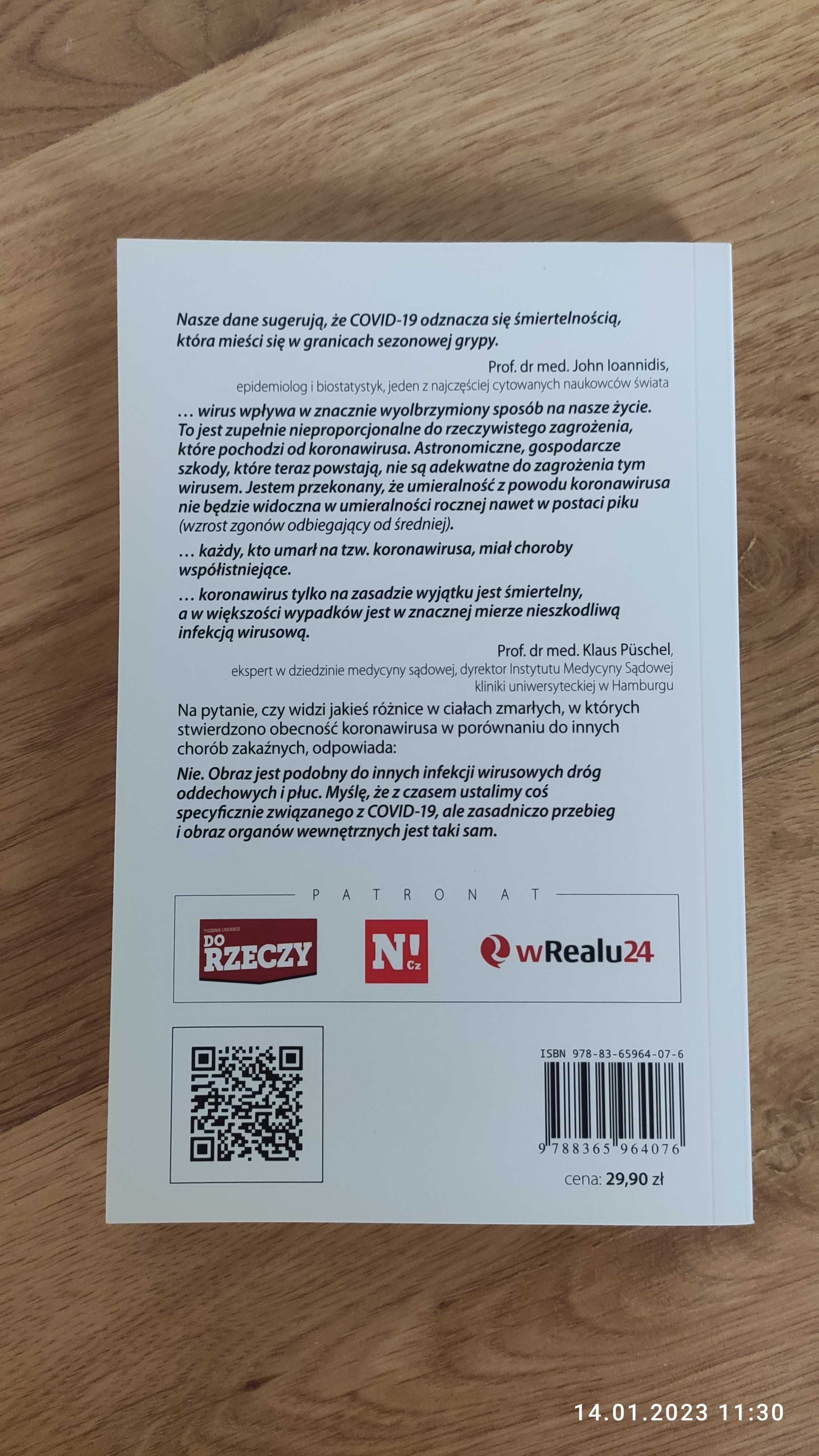 Książka Fałszywa pandemia Krytyka naukowców i lekarzy