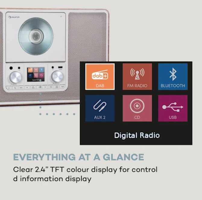 Radio cyfrowe, CD, BT, MP3, DAB+, FM   Auna  G-523