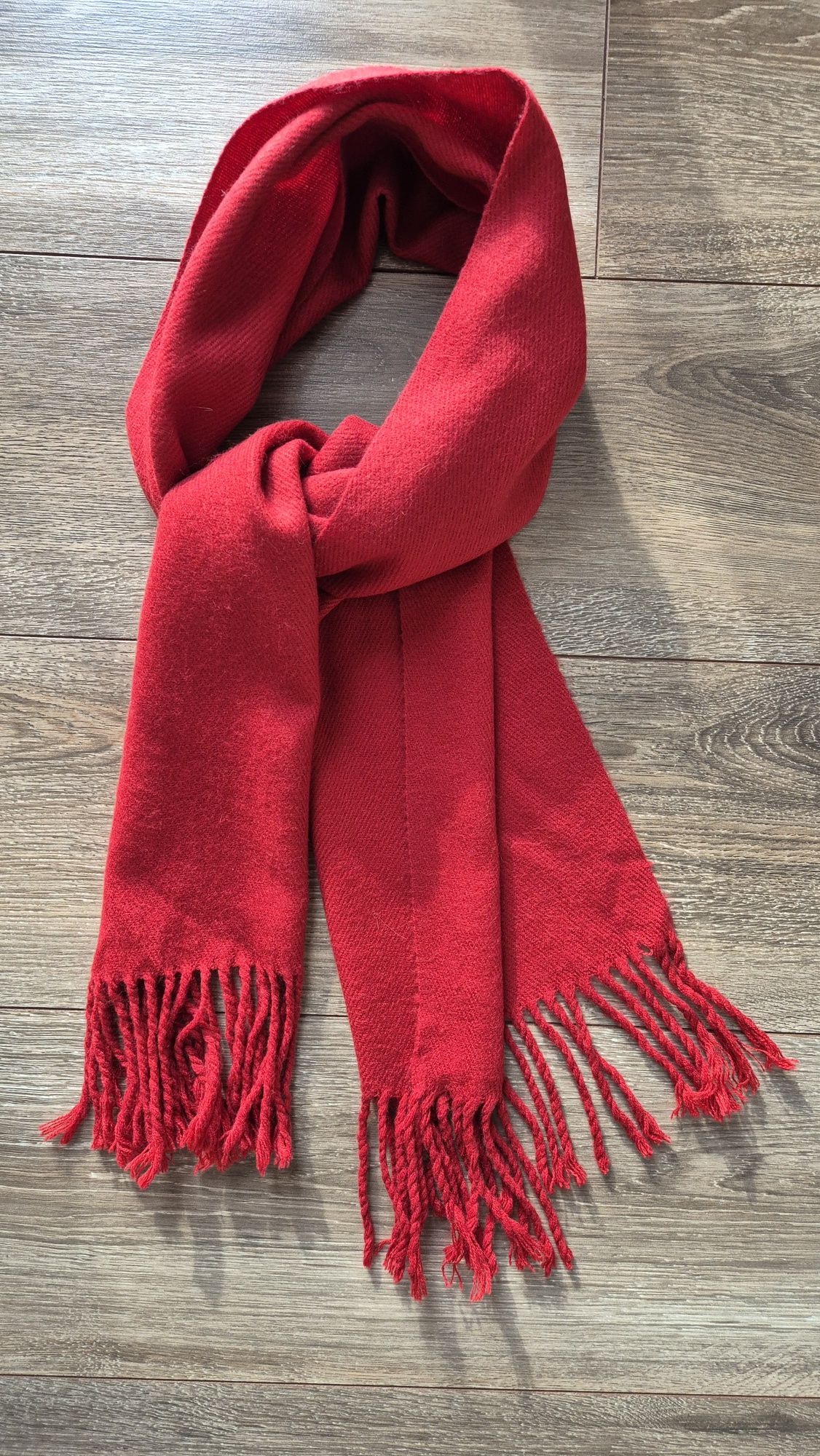Szalik szal czerwony damski męski 100 kaszmir cashmere czerwony