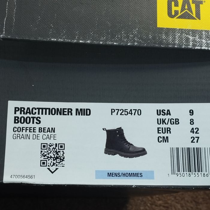 40-45. Черевички шкіряні Caterpillar Practitioner Mid Boots