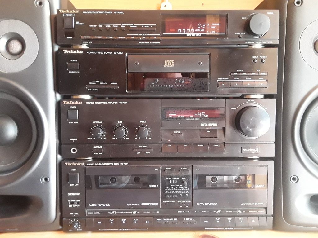 wieża TECHNICS X301 NEW CLASS A wzmacniacz cd deck tu