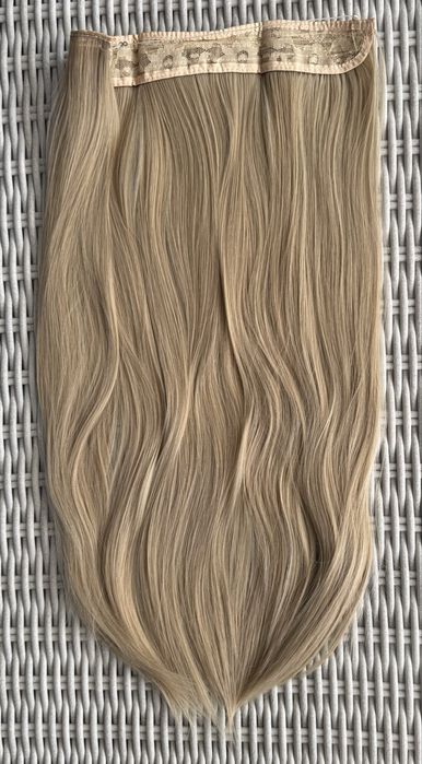 Naturalny blond włosy doczepiane na żyłce 60.