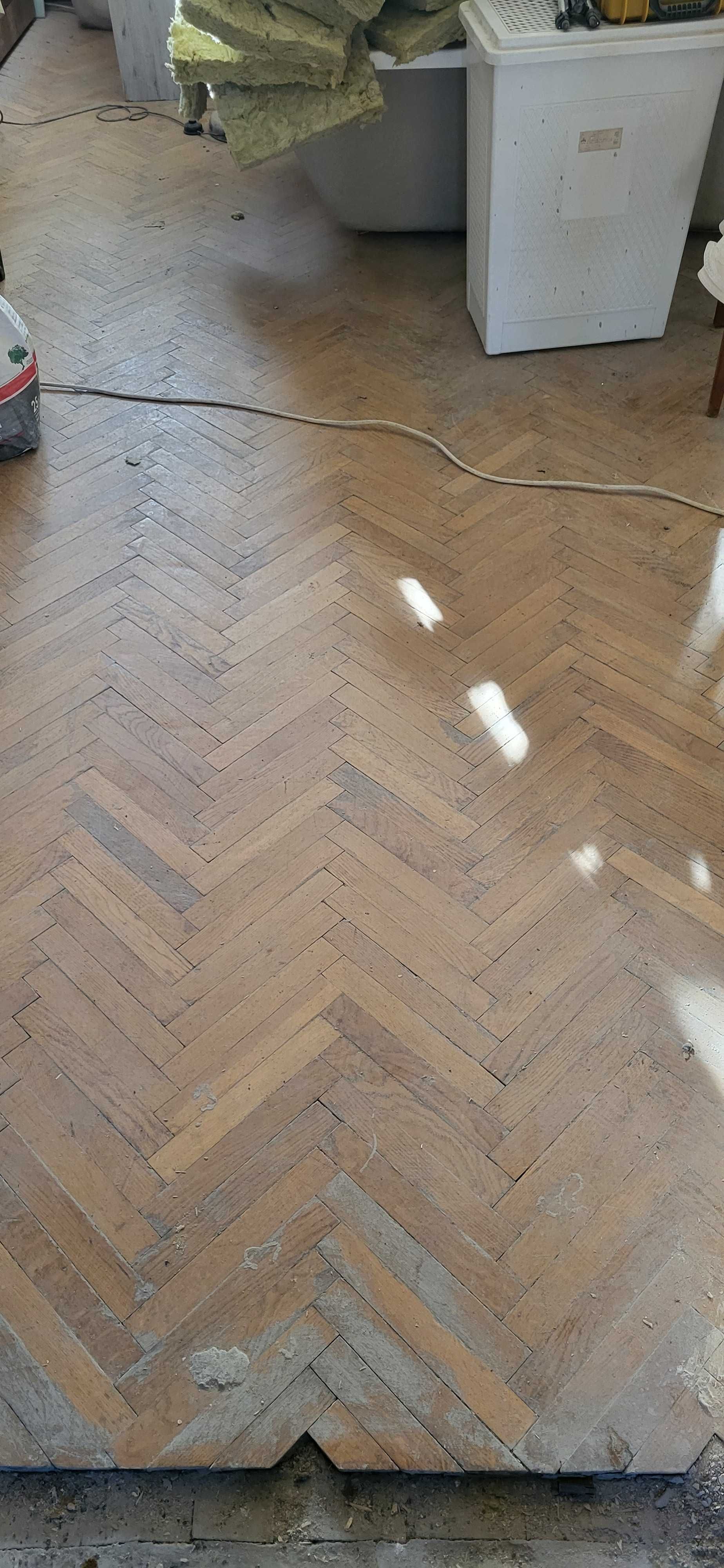 PARKIET DĘBOWY z 3 pomieszczeń