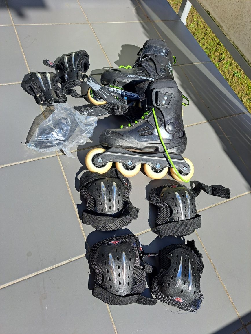 Rolki Rollerblade Fusion X3 black green czarne 38,5