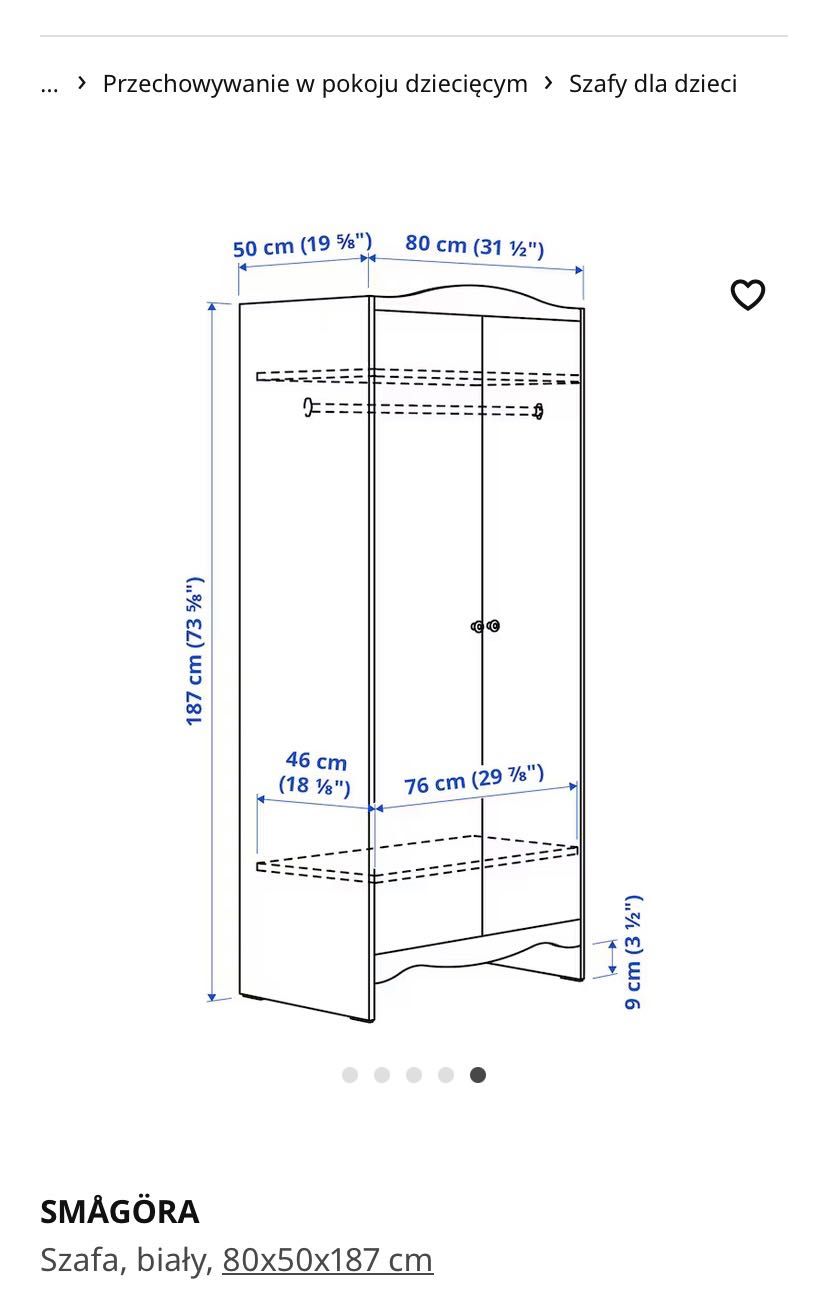 Szafa biała Smagora Ikea