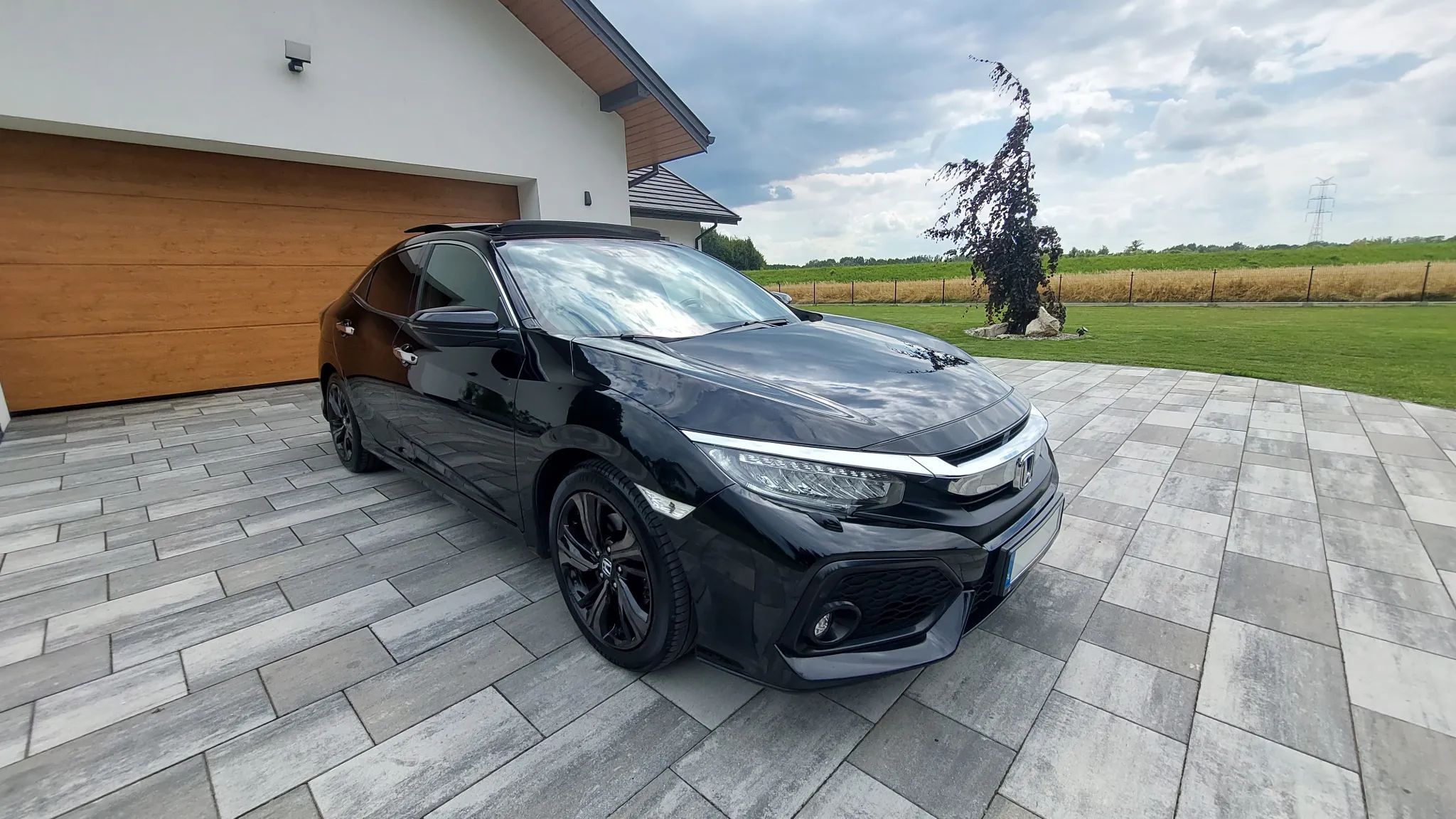 Honda Civic 1.5 Turbo 182KM, fabryczny lakier, najbogatsza wersja wyposażenia, BDB