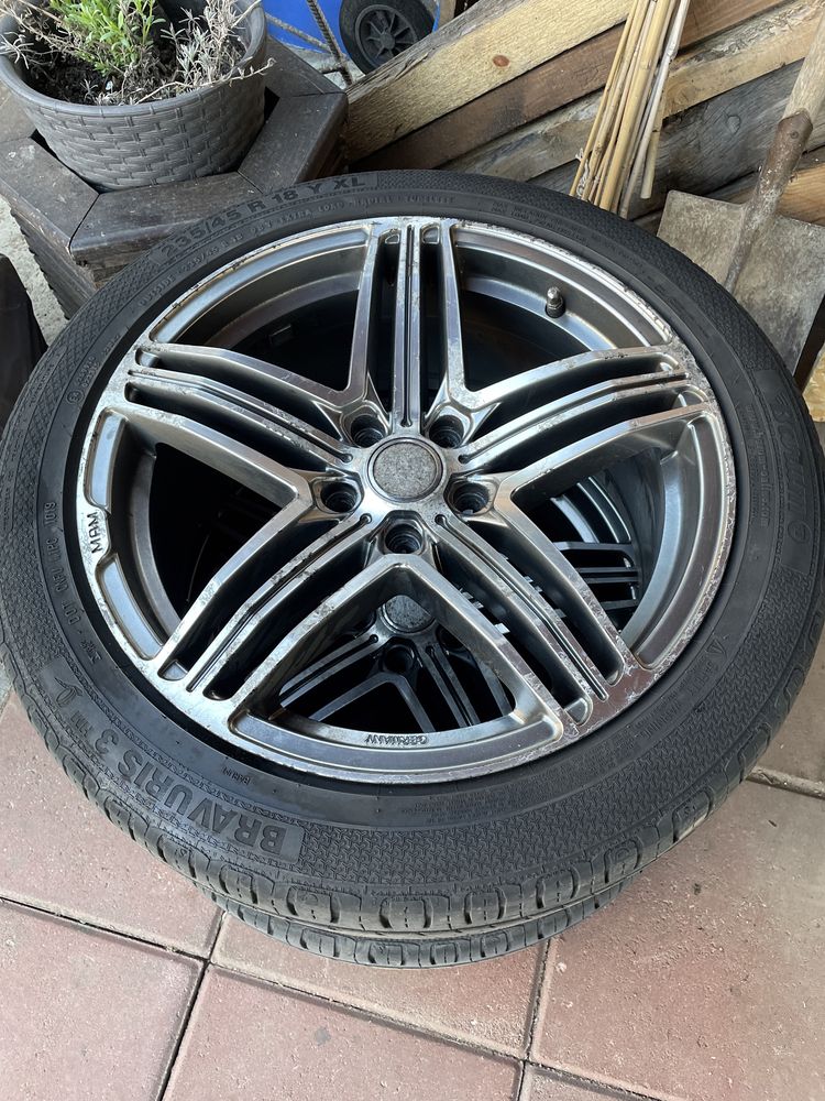 Alufelgi MAM z oponami 18” koła Audi mercedes 5x112 4 sztuki komplet