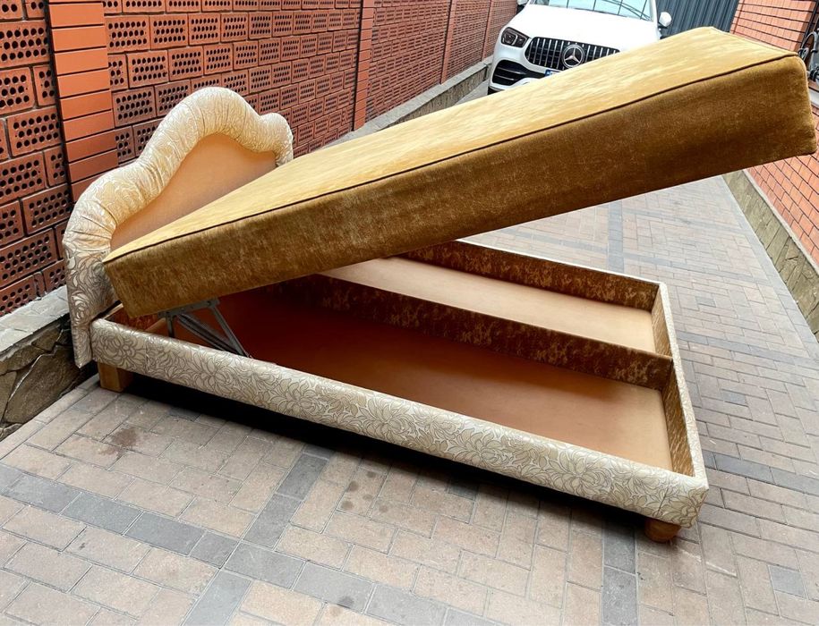 2-спальне ліжко «Алігатор» завода ПРОГРЕС з підйомним механізмом +ящик