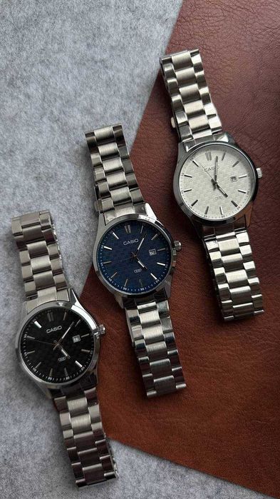 Годинник наручний Casio MTP-VD03B Silver/Blue | часы наручные мужские