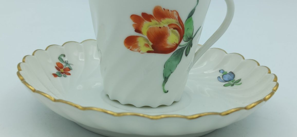 Porcelana  Bawaria Duo Nymphenburg Cieńka Kolekcjonerska Filiżanka Duo