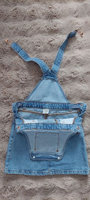 Sukienka spódniczka jeansowa ogrodniczka