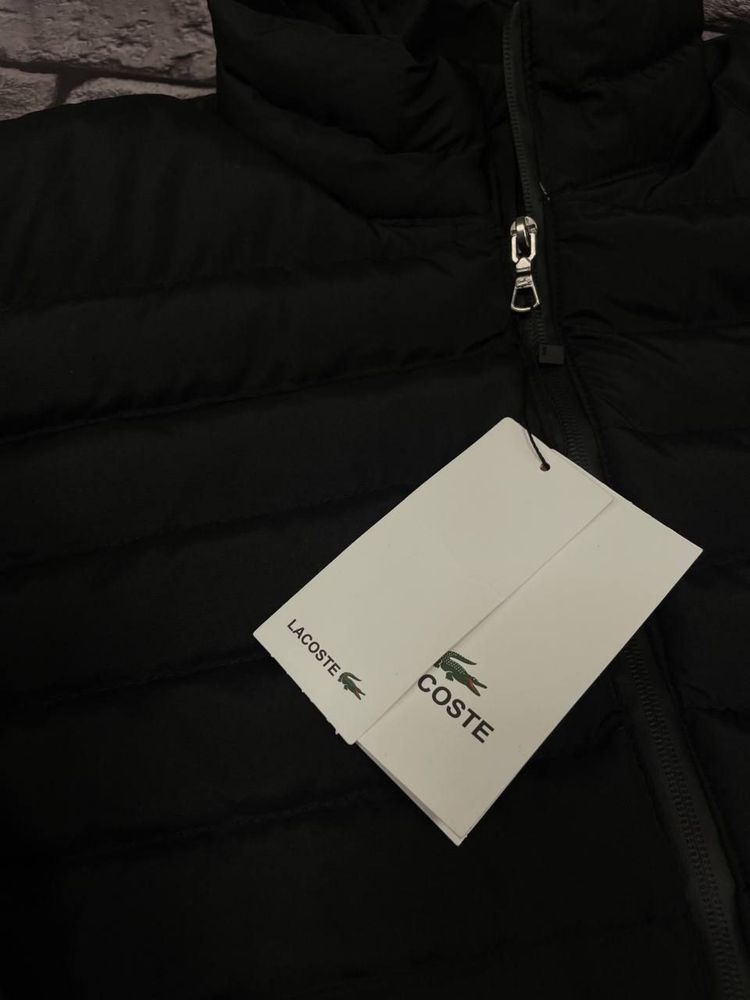 РОЗПРОДАЖ -40%| Чоловіча куртка Lacoste| M,XXL| чорний| якість-LUX