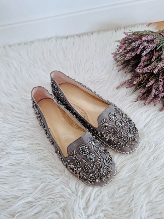 Kurt Geiger 25,5cm 39 40 espadryle orientalne balerinki baleriny premi