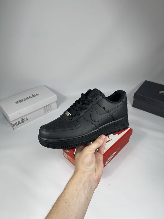 (БЕЗ ПЕРЕДОПЛАТИ) Кросівки Nike Air Force 1 Black чорні найк ар форс