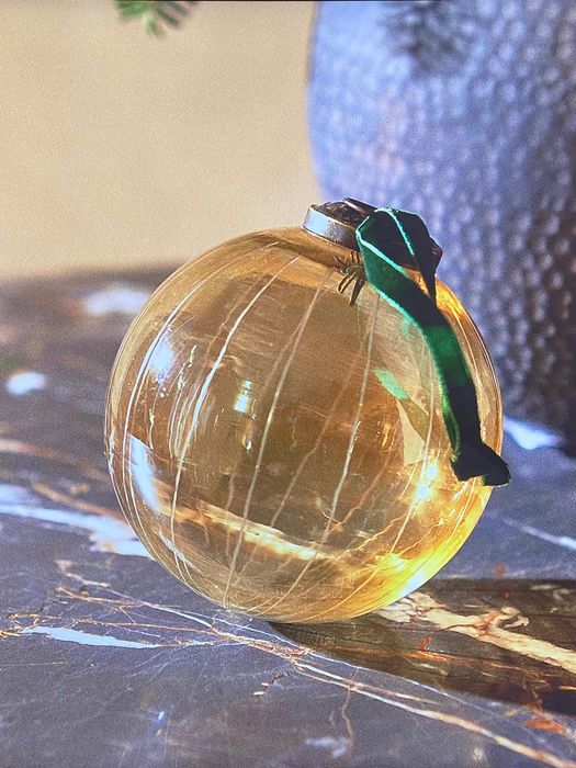 Bola de Natal Vidro Riscas Zara Home