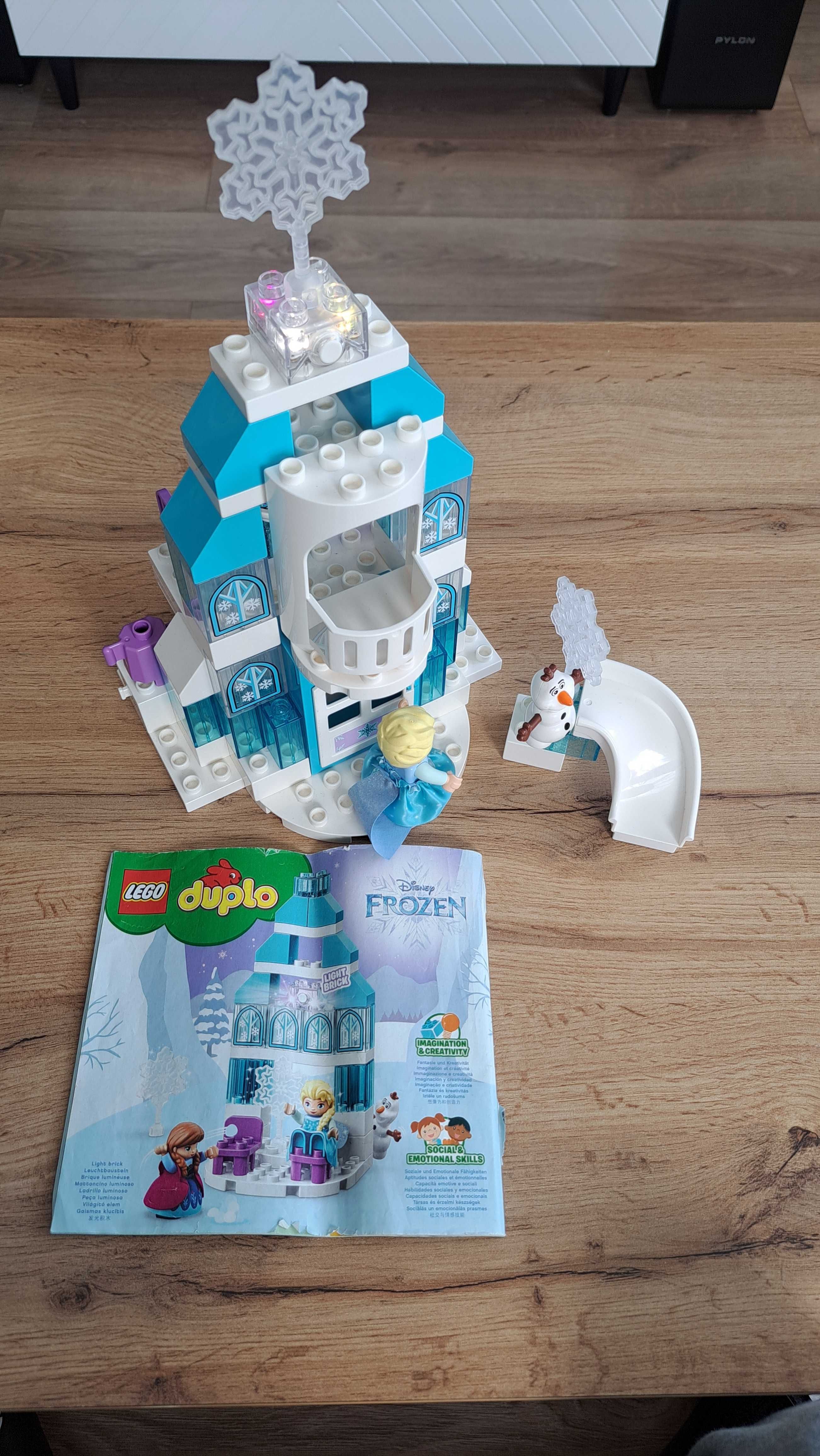 Lego duplo Zestaw Pociąi, Remiza, Stadnina, Zamek Kraina Lodu