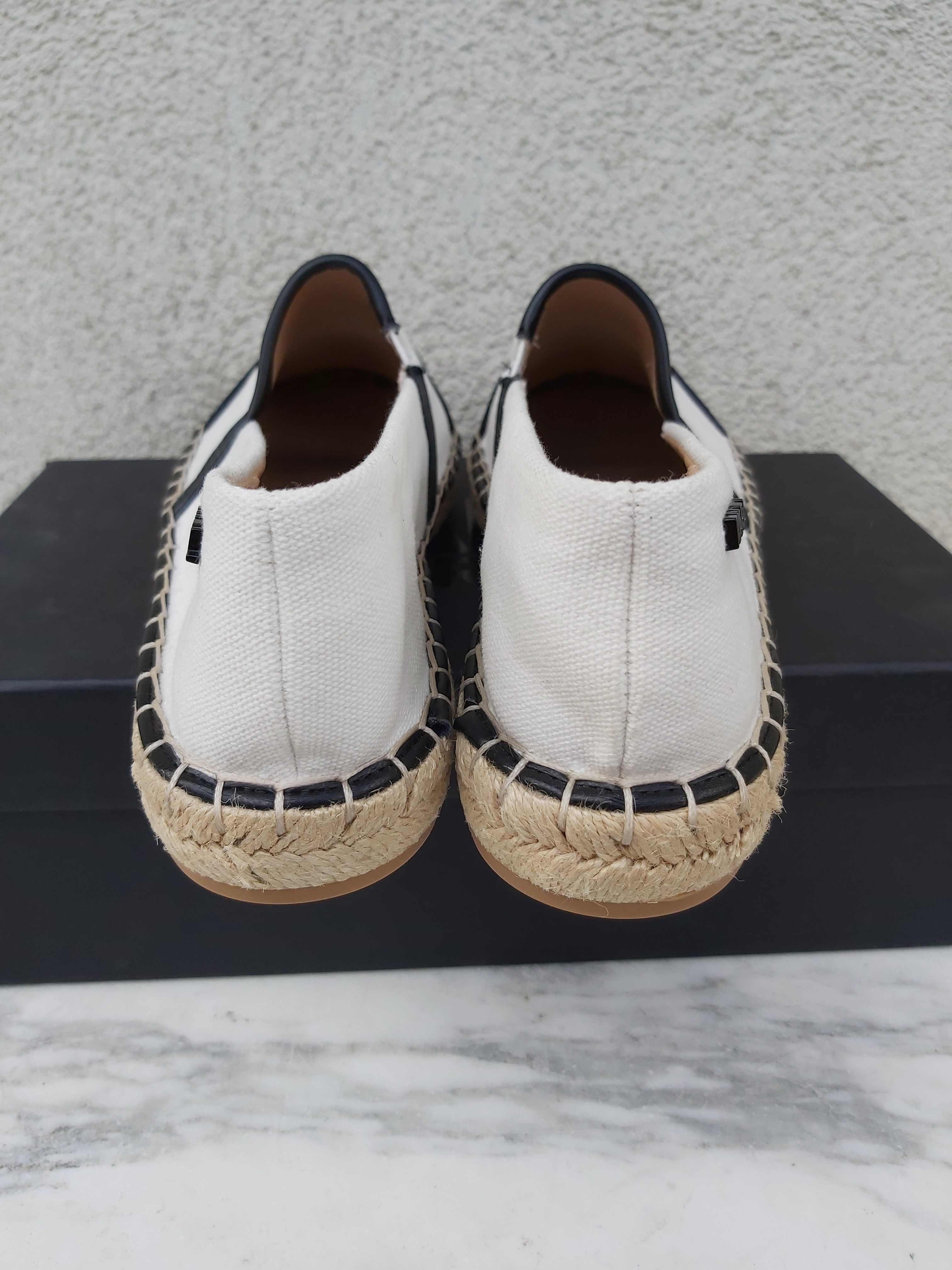 Nowe espadryle KARL LAGERFELD biale mokasyny trampki 37