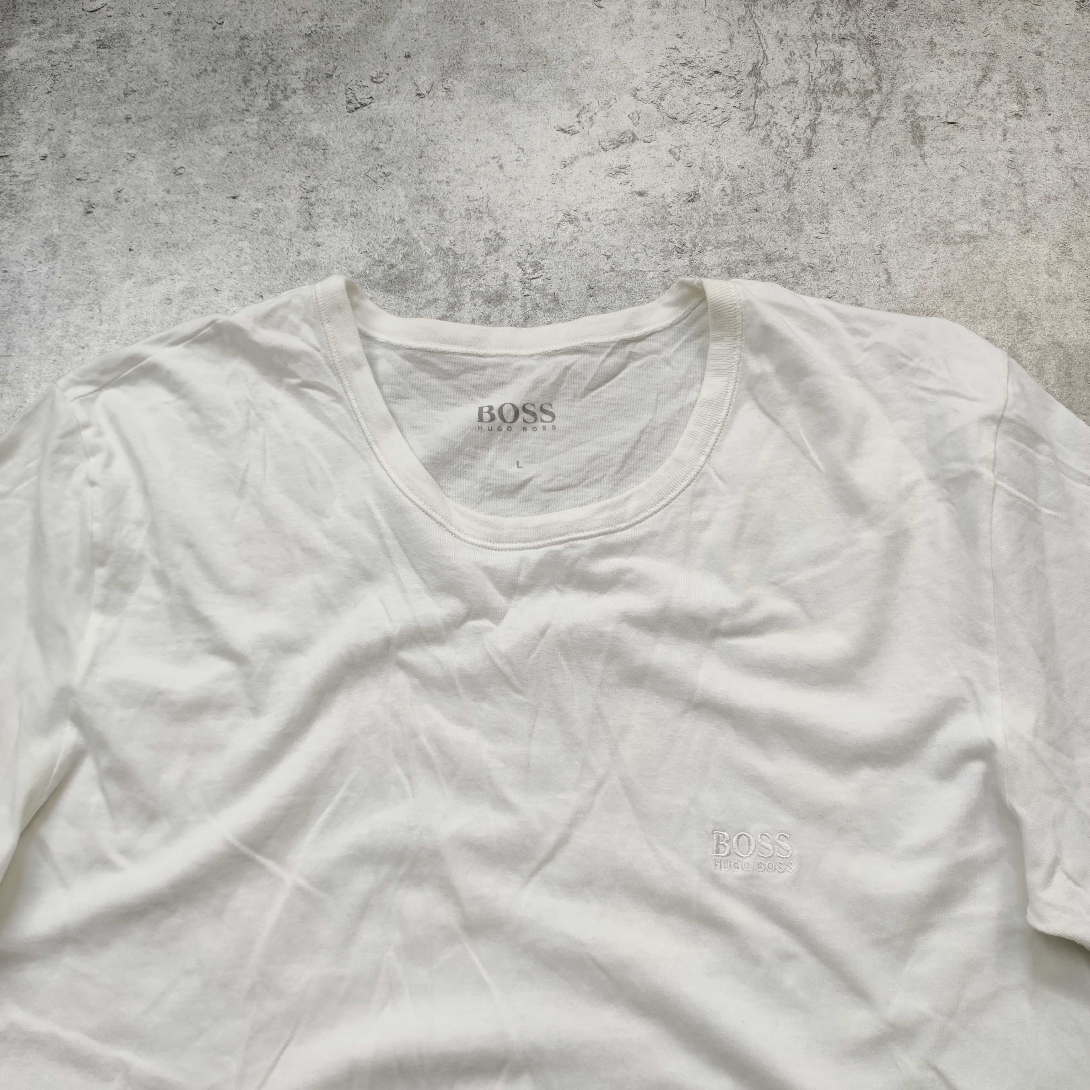 MĘSKA Elegancka PREMIUM Koszulka Basic Czysta Hugo Boss Haft Logo