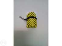 Porta moedas Amarelo com bolas pretas