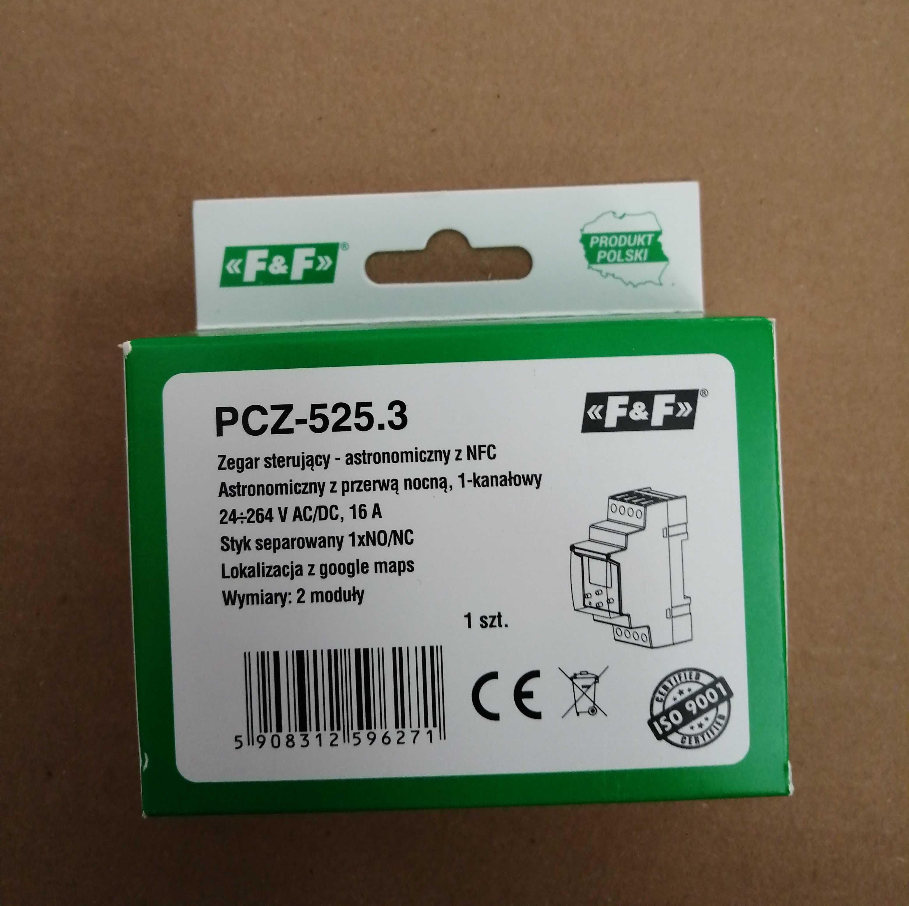 Zegar PCZ-525.3 Astronomiczny NFC sterujący 1-kanałowy 524.3  526.3