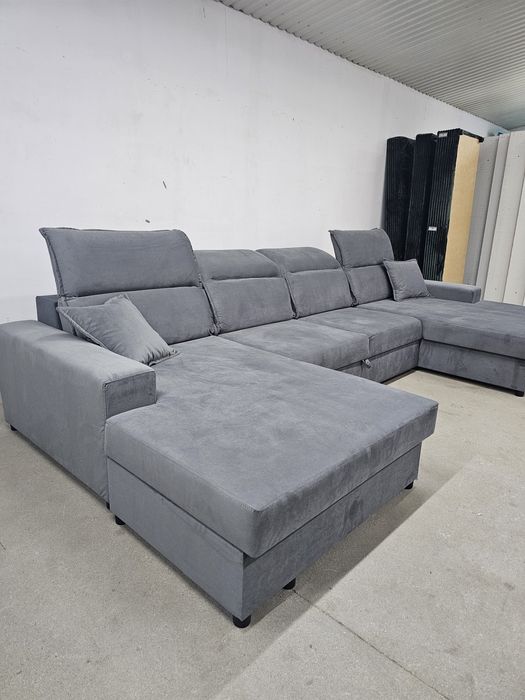 Narożnik U prosto od producenta rozkładany regulowane zagłówki