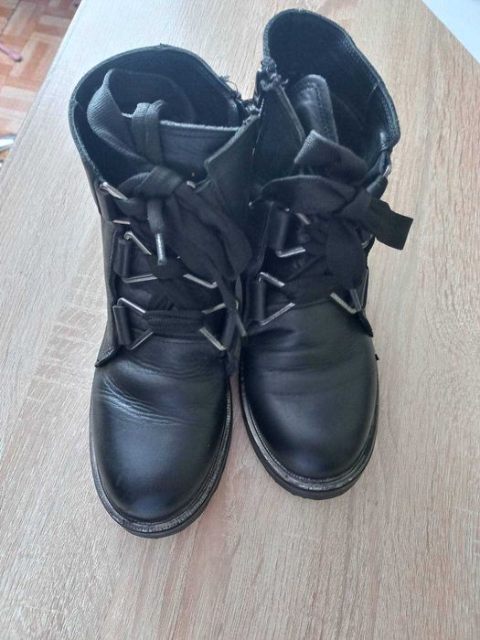 Ботинки шкіряні повномірні жіночі р.34