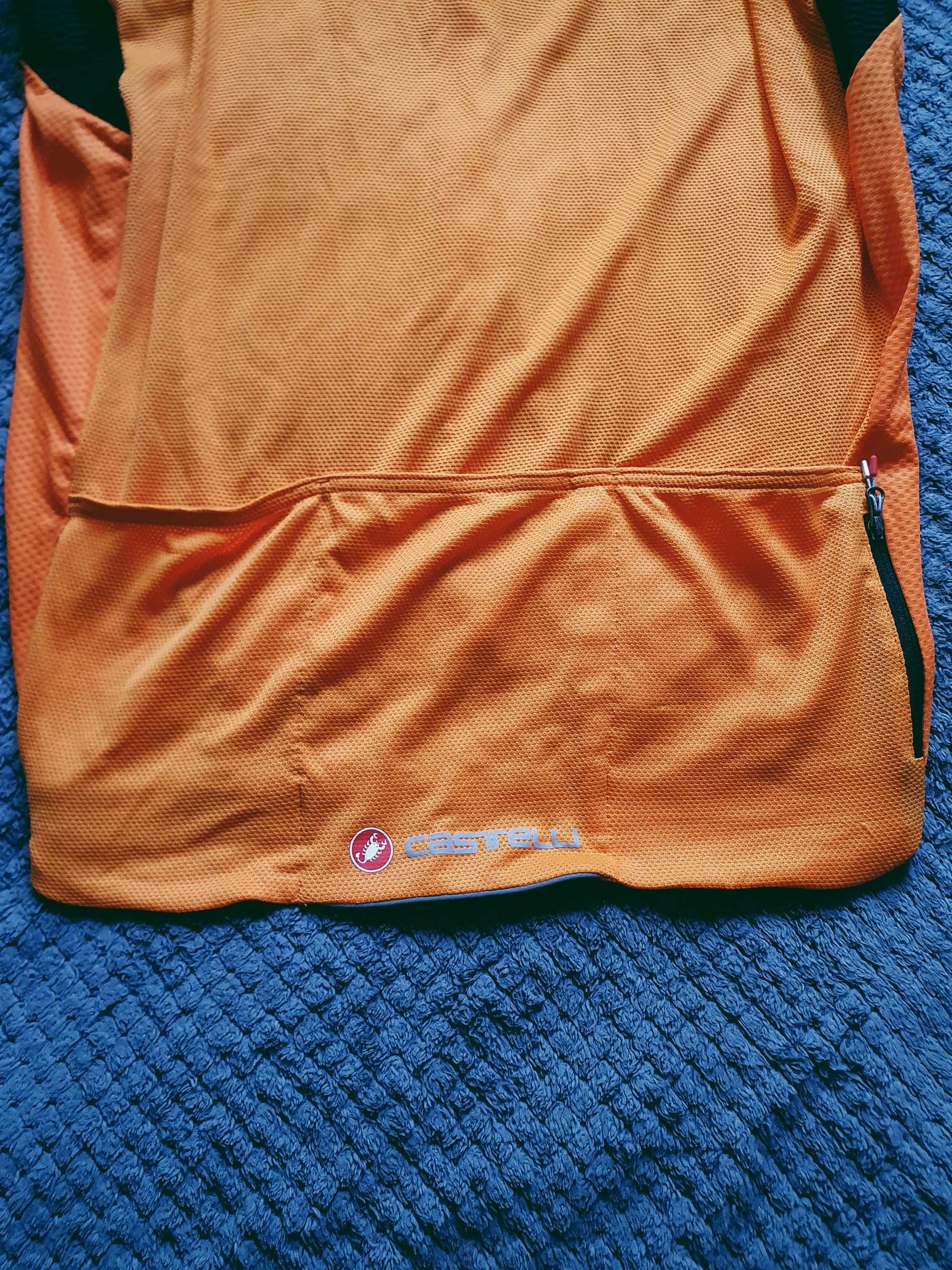 Koszulka kolarska Castelli Endurance Elite, pop orange, rozmiar L,