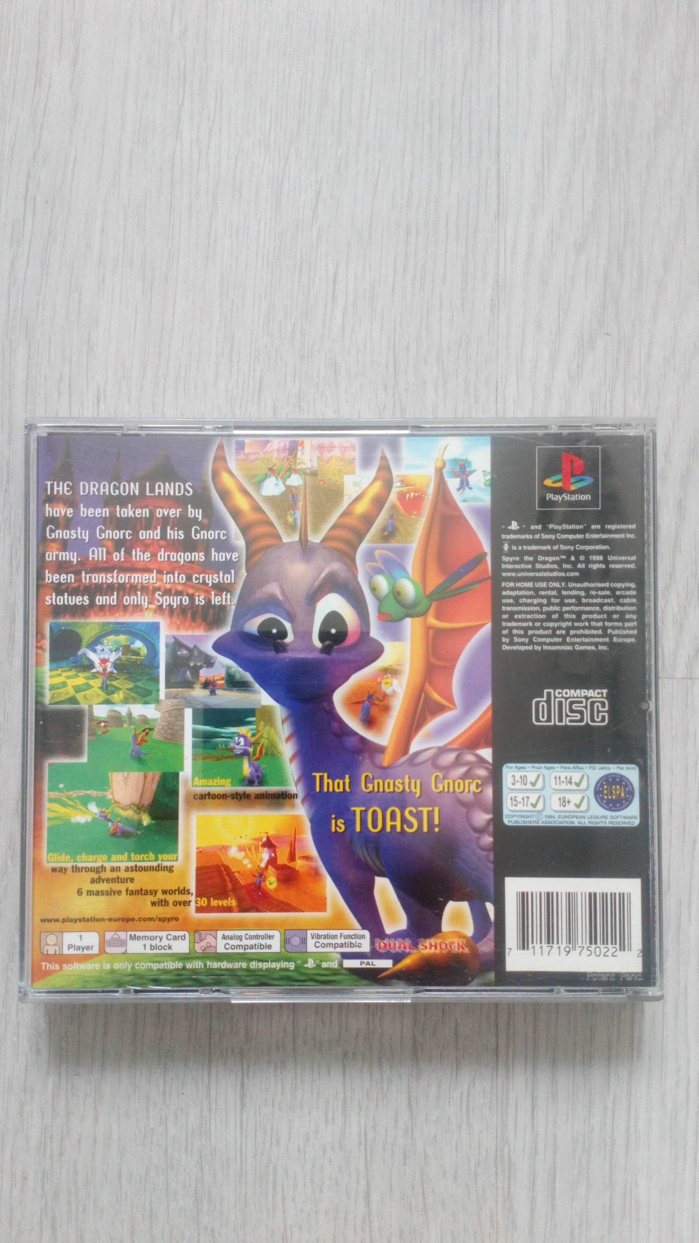 Spyro the dragon na ps1 ps2 ps3 wersja black label pl  biały kruk