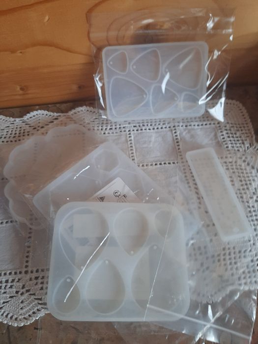 Conjunto de Moldes de Silicone para bijuteria em Resina Epoxy